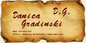 Danica Gradinski vizit kartica